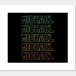 Michael Name Pattern Posters and Art